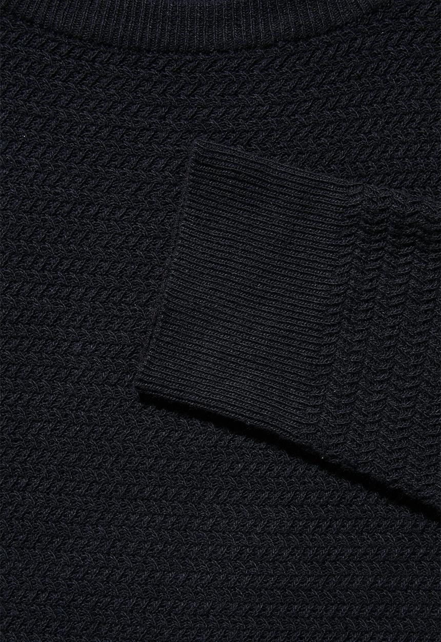 Superbalist - Chevron regular fit textured knit - black