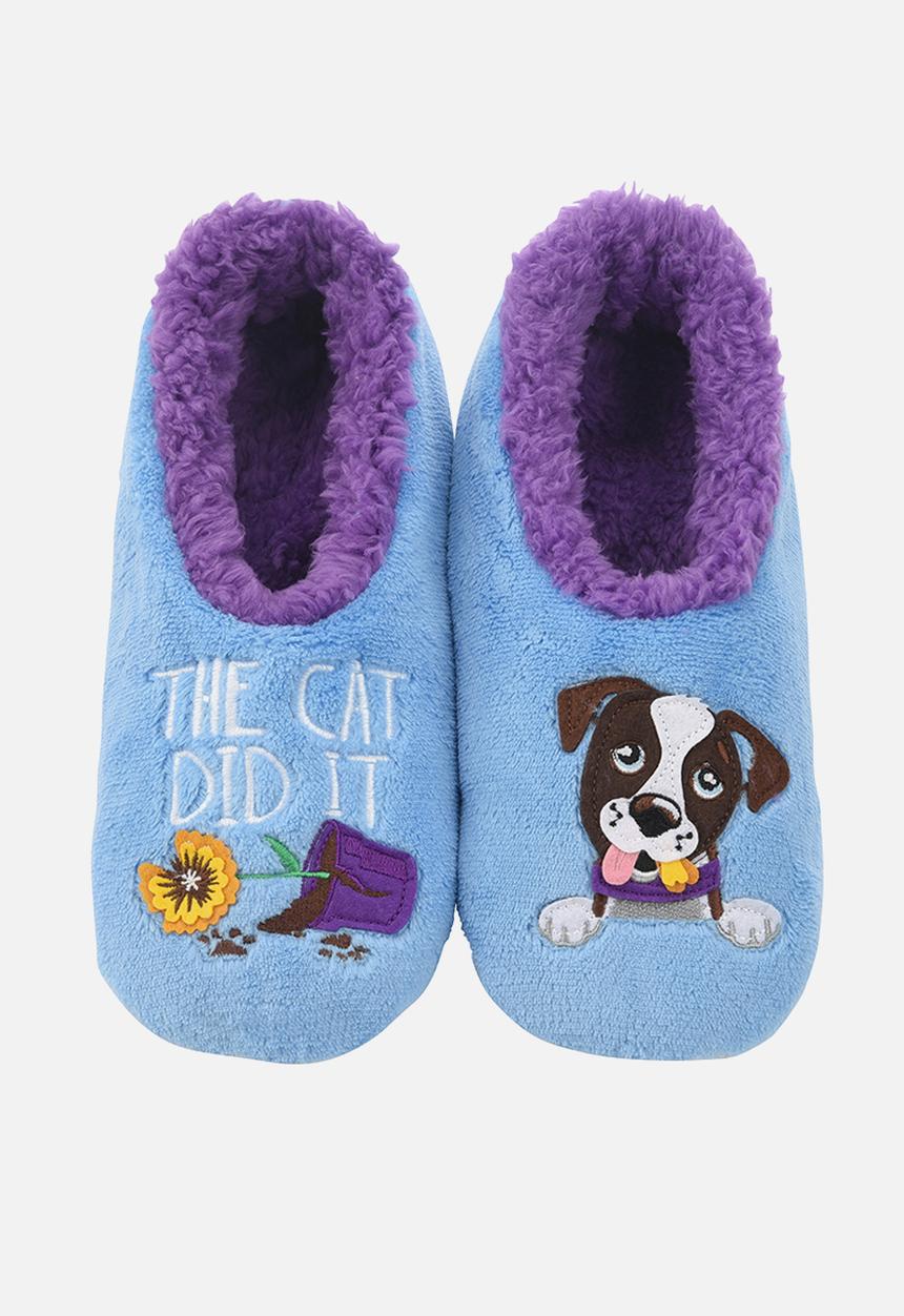 snoozies!® - The cat did it - purple & blue 