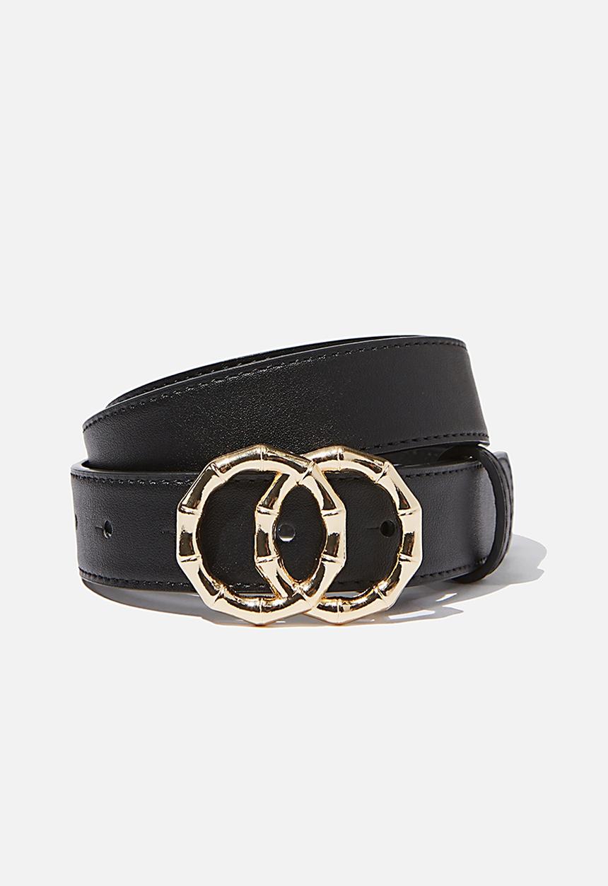 Rubi - Double circle belt - black