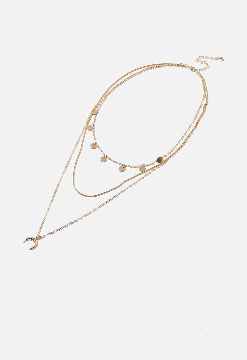 Rubi - Cow horn treasures necklace - gold