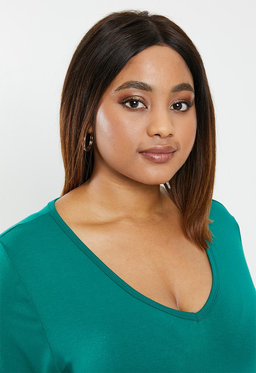 edit Plus - Easy wrap dress - green