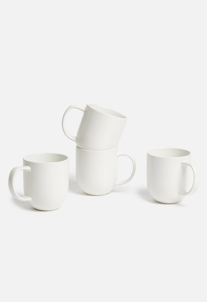 Sixth Floor - Airy mug set of 4 - white