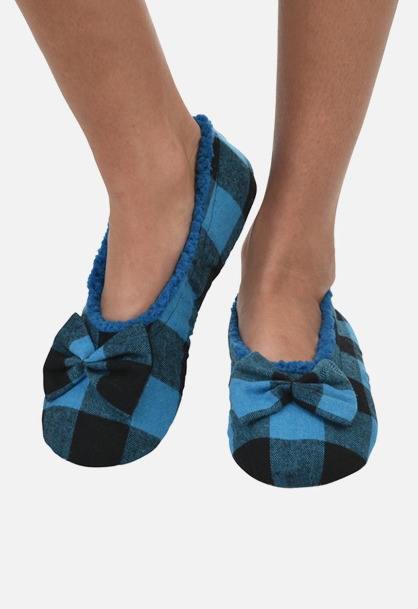 snoozies!® - Ballerina plaid - blue & black