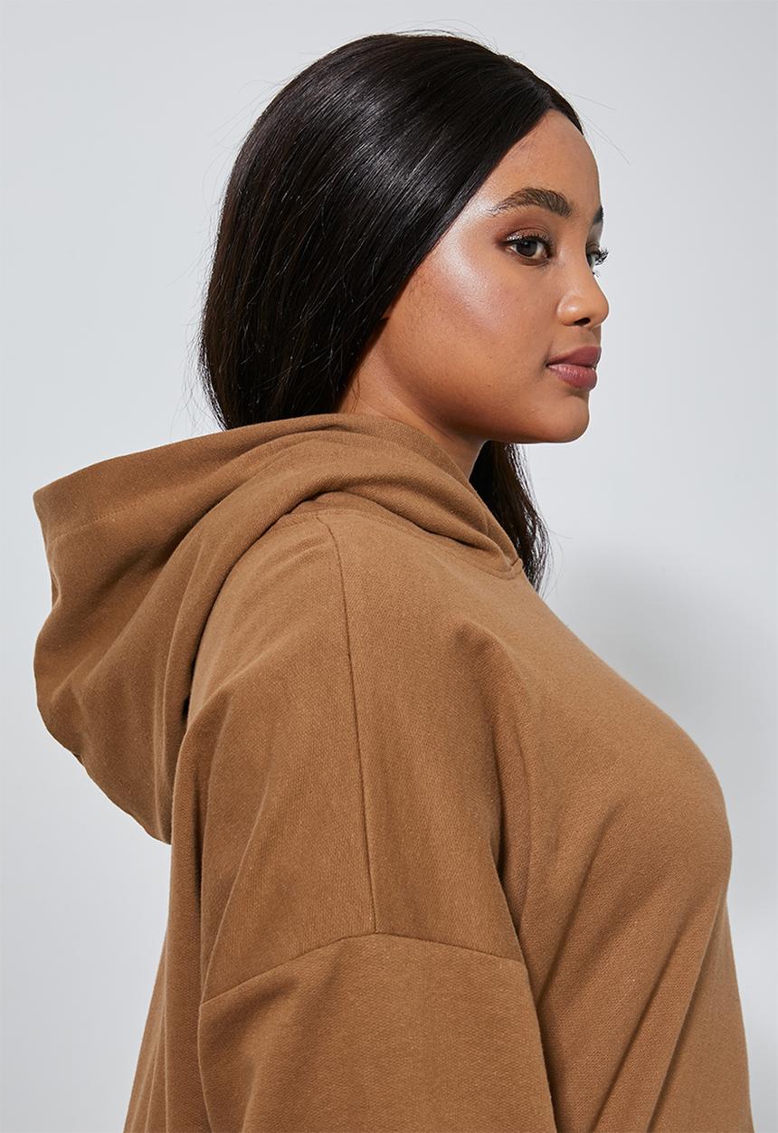 Superbalist - Longline hoodie - brown