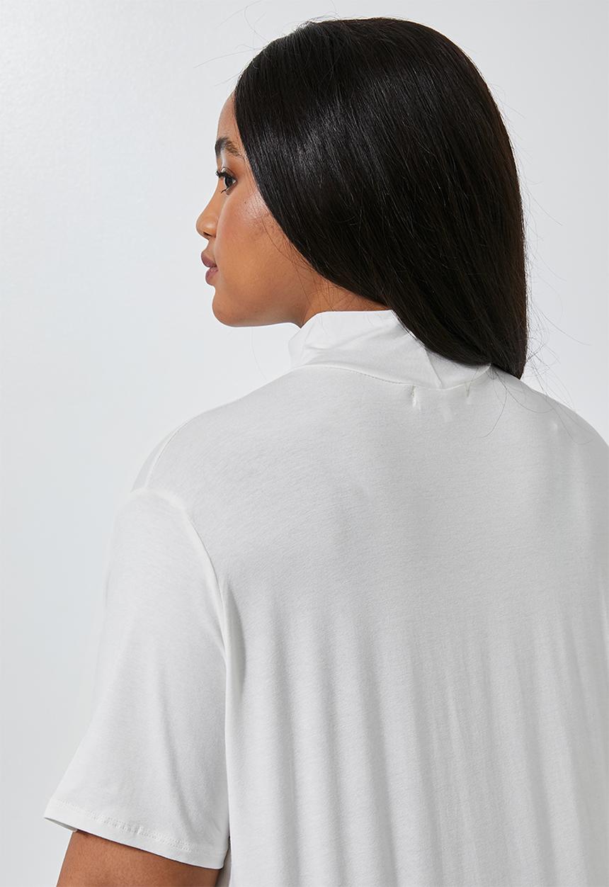 Superbalist - 2 pack funnel neck swing tees - grey & white 