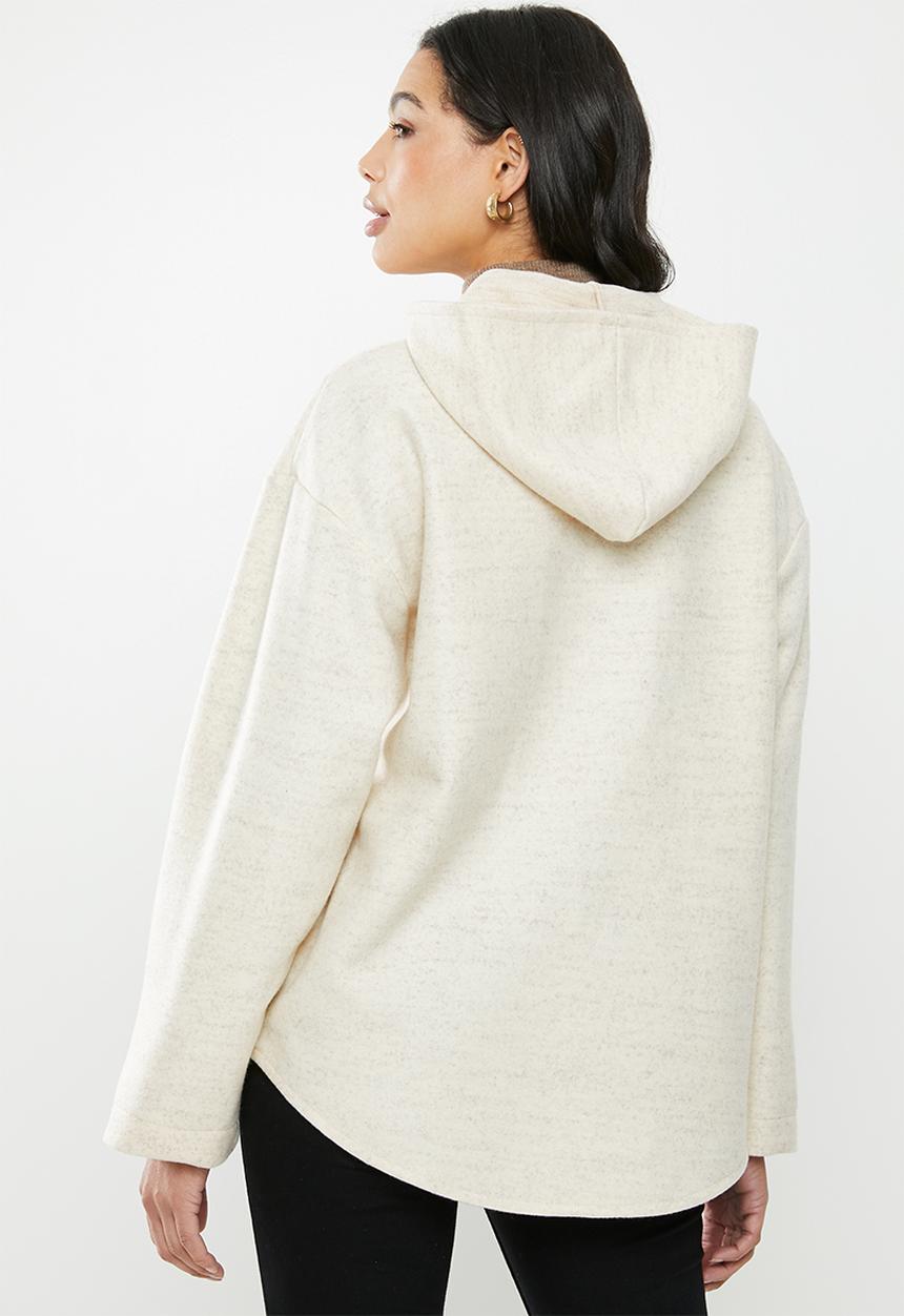 STYLE REPUBLIC - Hooded melton jacket - neutral