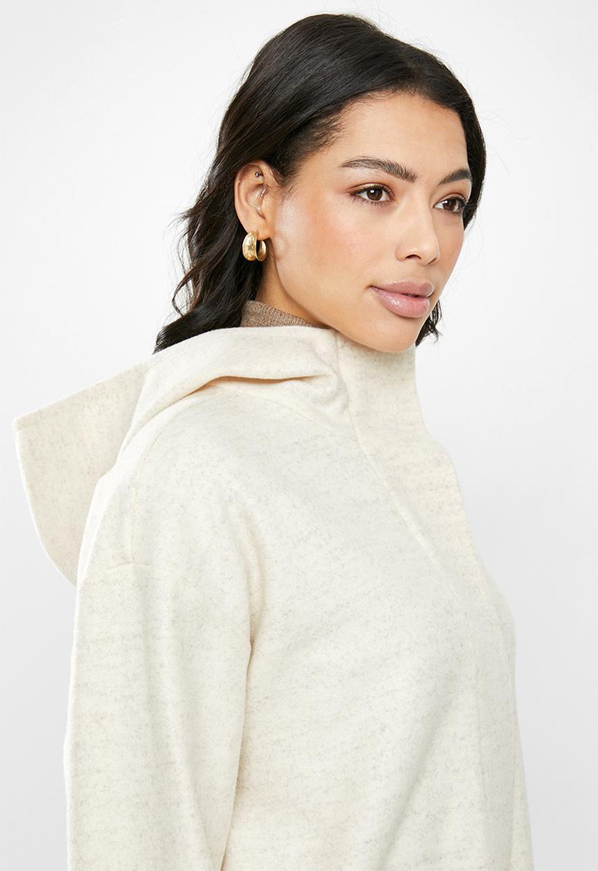 STYLE REPUBLIC - Hooded melton jacket - neutral