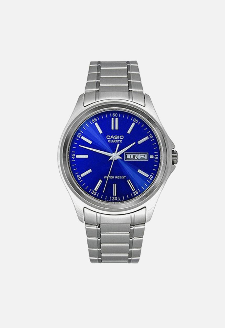 Casio - Wrist watch analogue - silver & blue