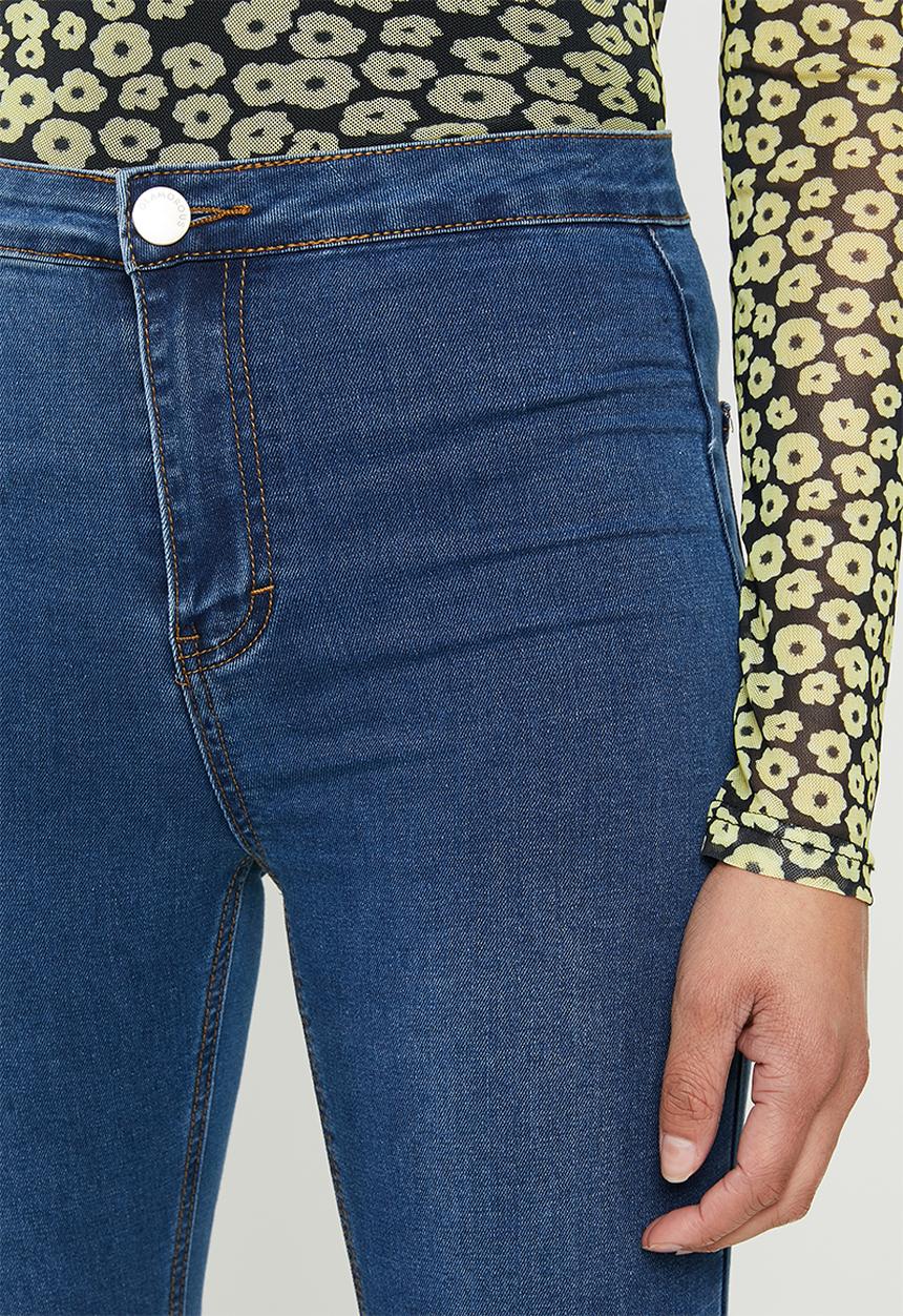 Glamorous - Nell super high waisted jean - mid stonewash