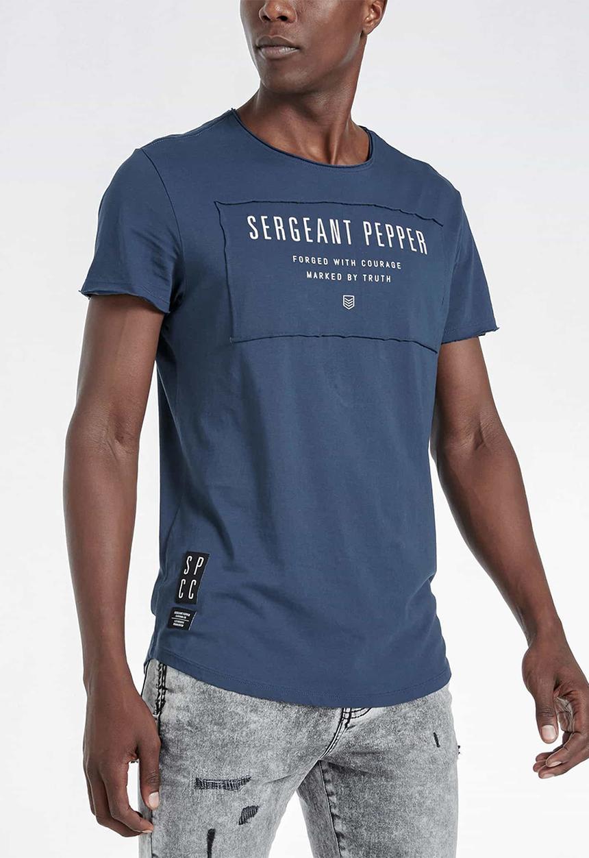 S.P.C.C - Foley slub logo tee - navy