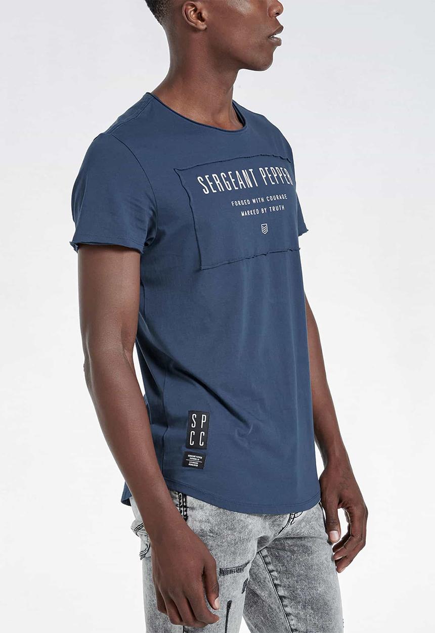 S.P.C.C - Foley slub logo tee - navy