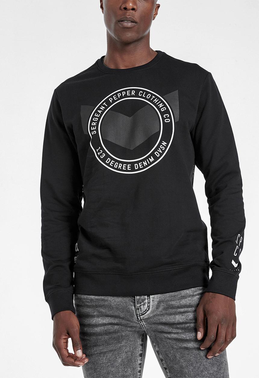 S.P.C.C - Radcliffe crew neck logo sweat - black