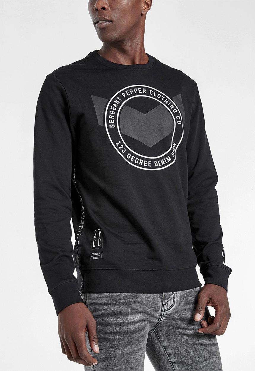 S.P.C.C - Radcliffe crew neck logo sweat - black