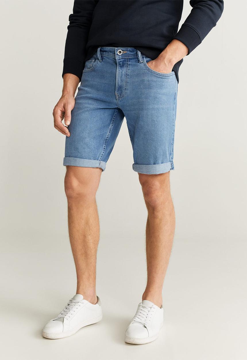 MANGO - Rockh bermuda shorts - open blue