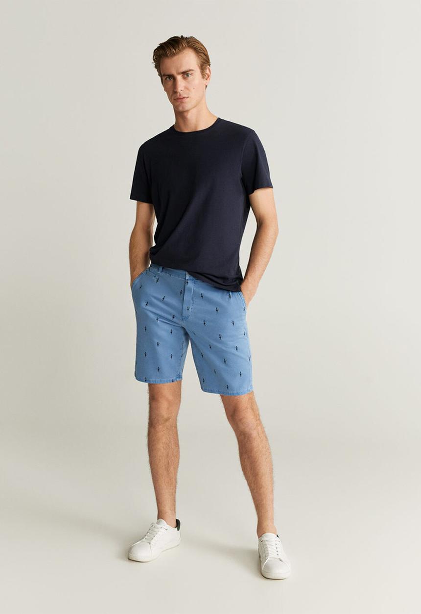 MANGO - Tinosh bermuda shorts - light/pastel blue