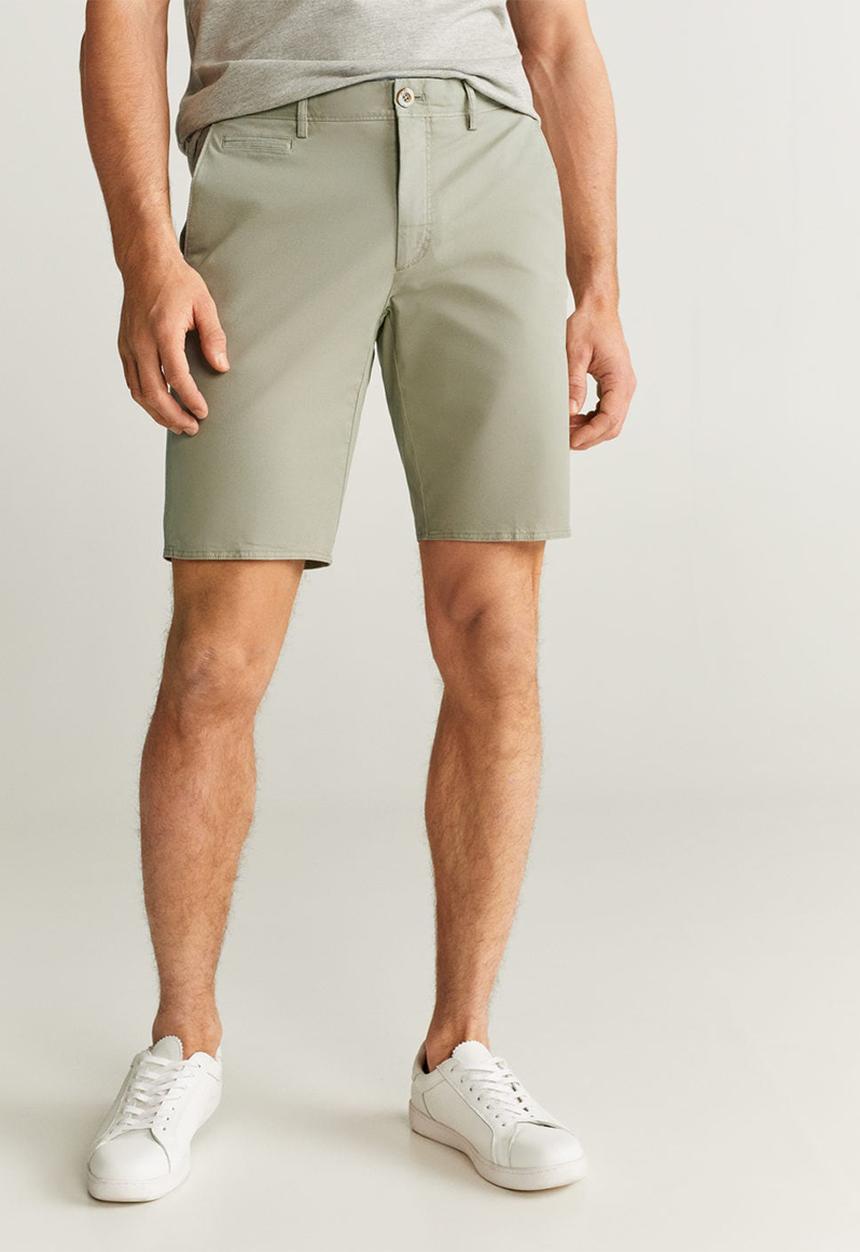 MANGO - Gracia bermuda shorts - light pastel green