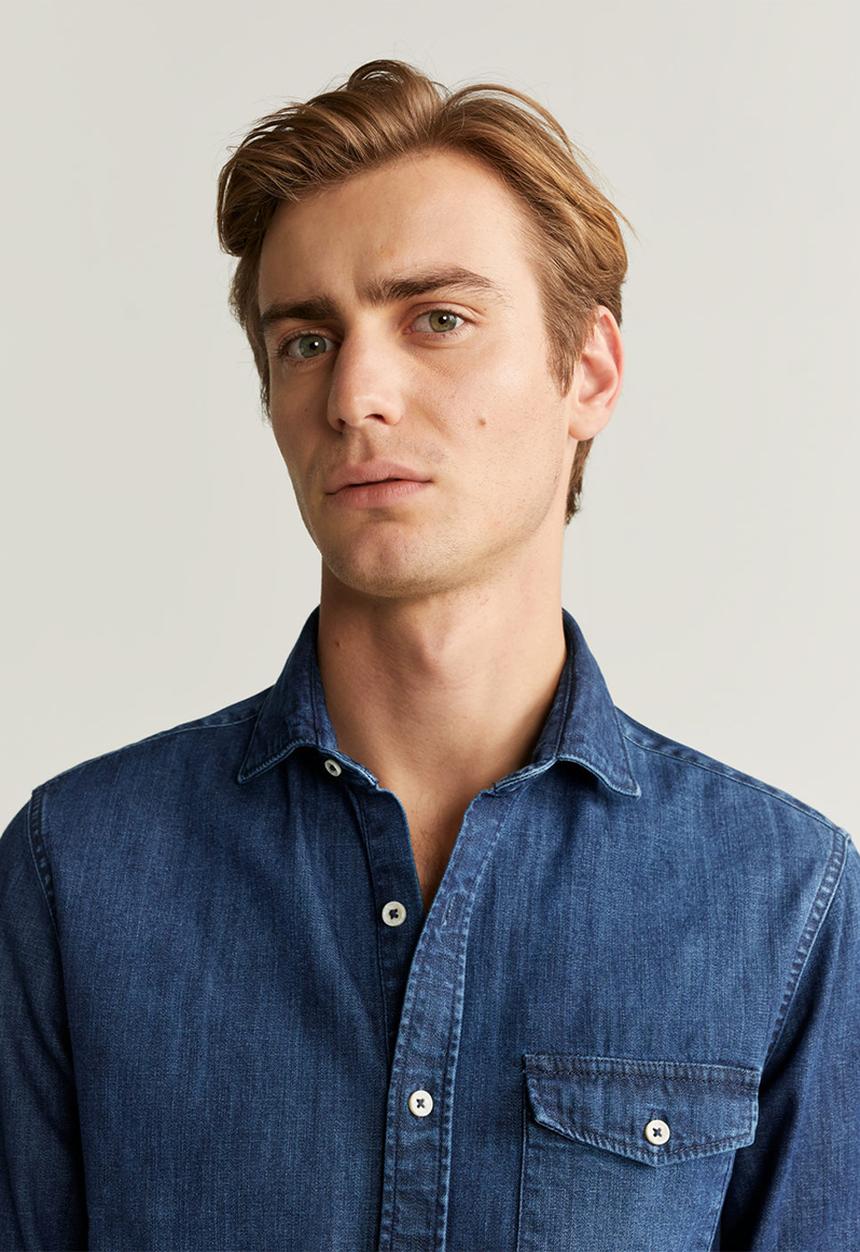 MANGO - David shirt - blue