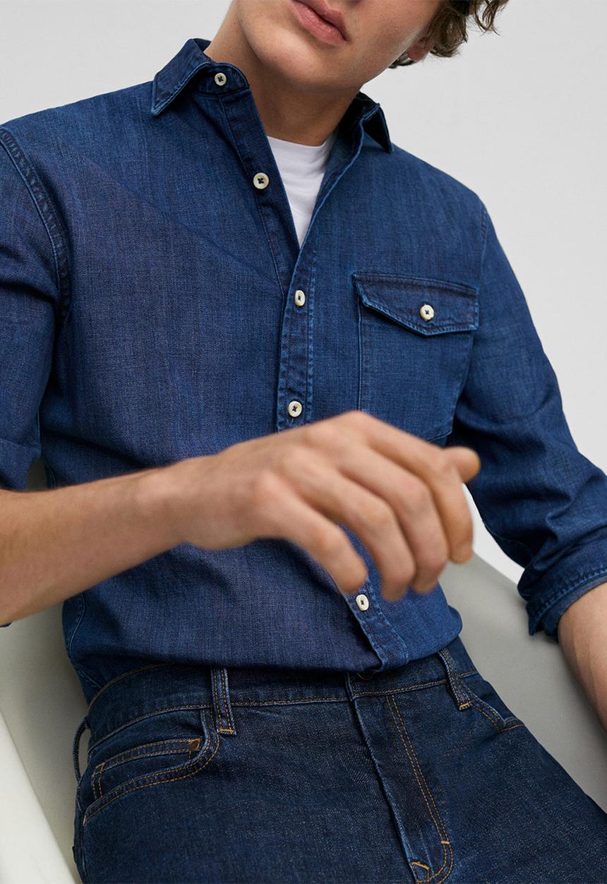 MANGO - David shirt - blue