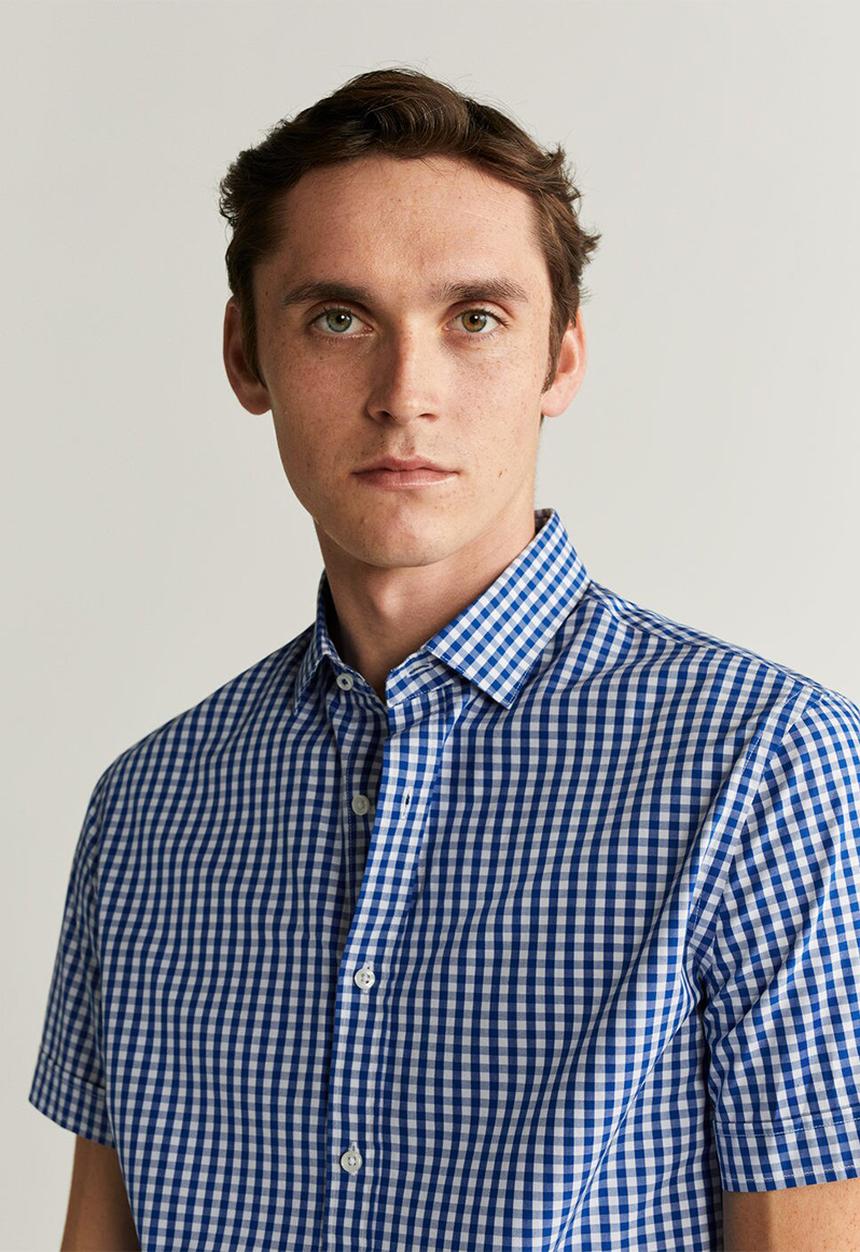 MANGO - Vichyh-h shirt - navy