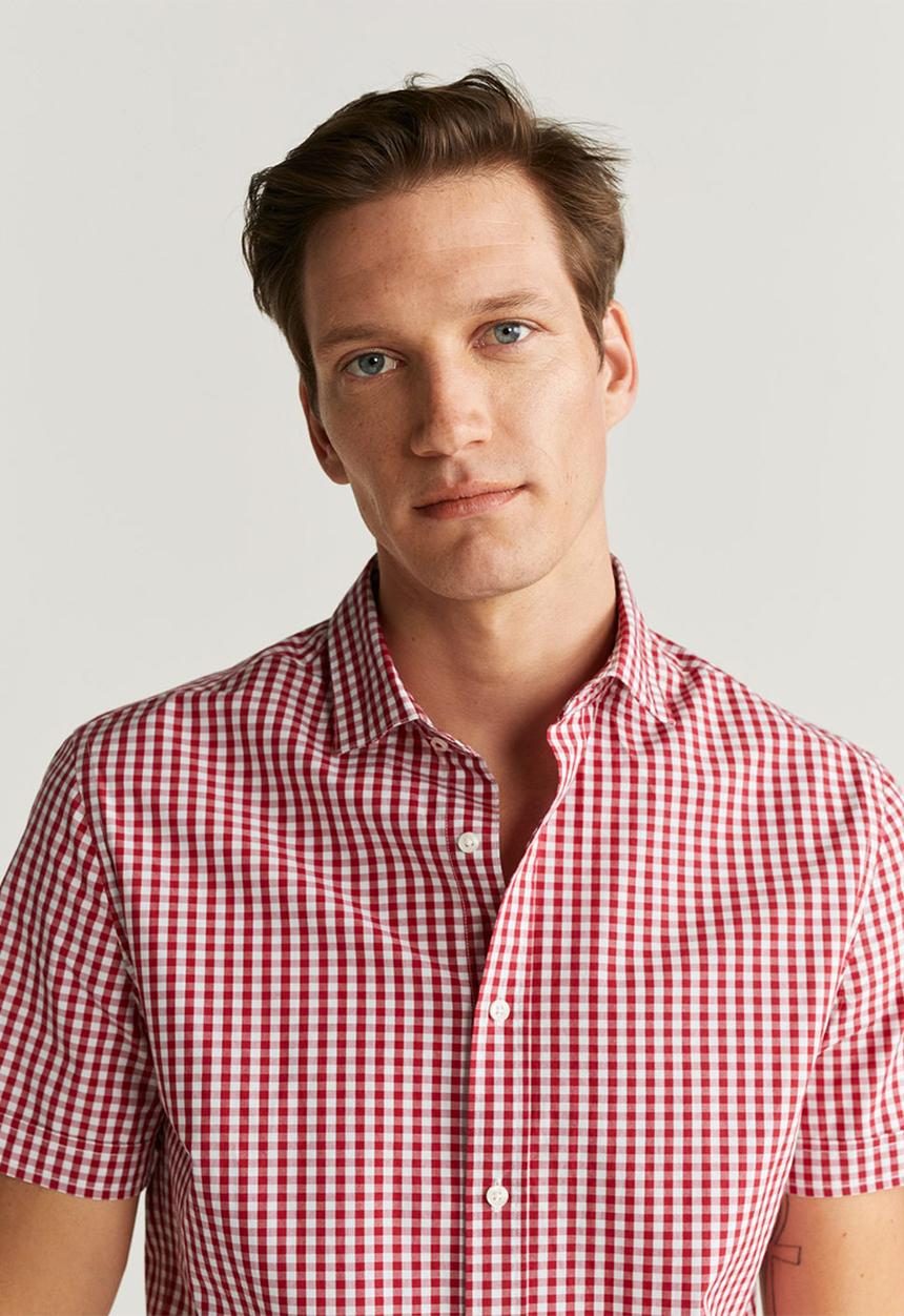 MANGO - Vichyh-h shirt - red