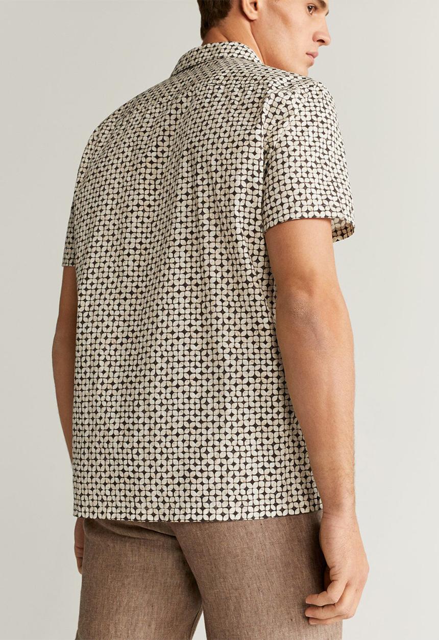 MANGO - Road shirt - neutral & black