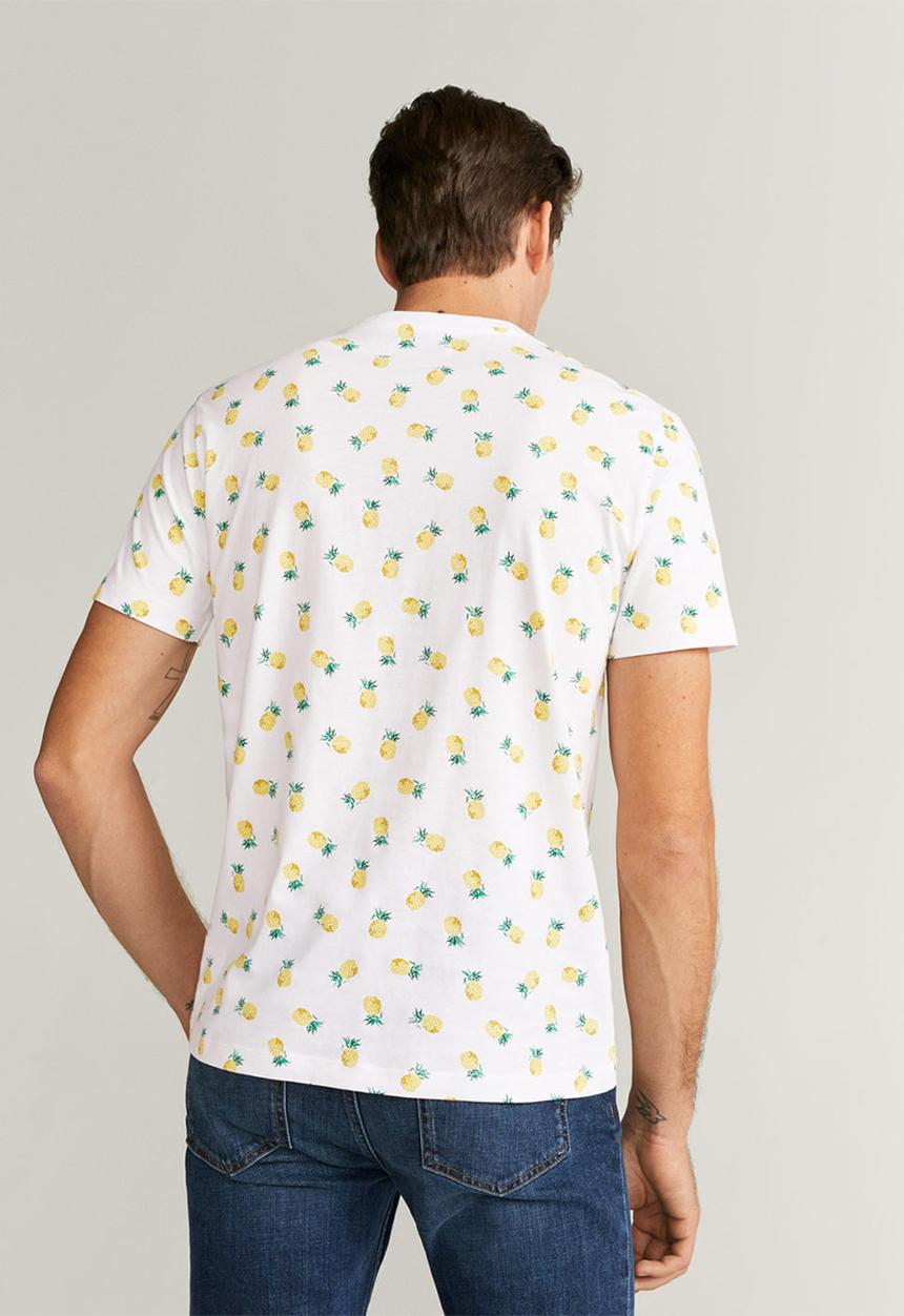 MANGO - Tutti T-shirt - white & yellow