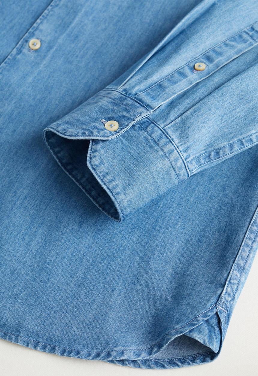 MANGO - Chambre shirt - open blue