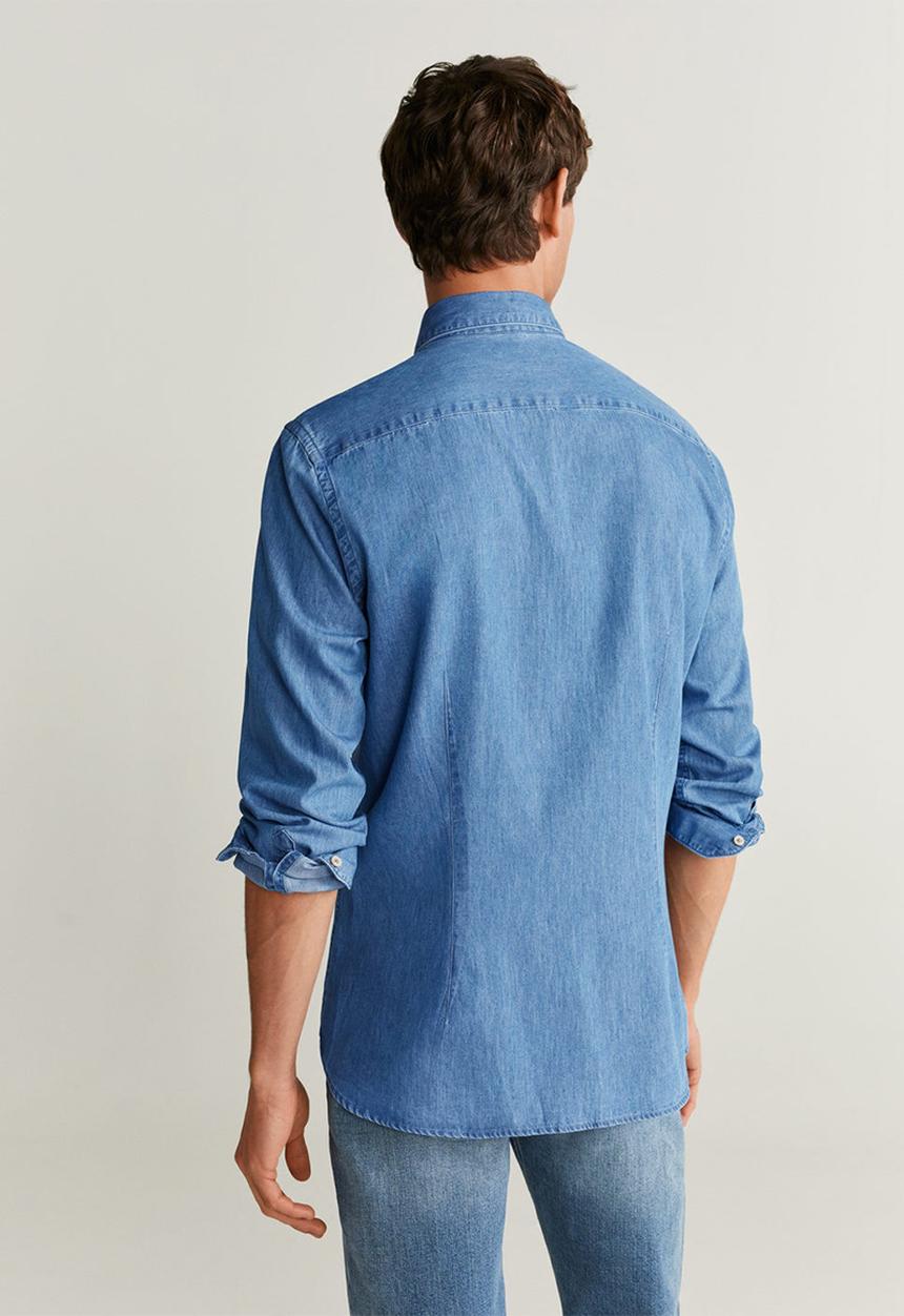 MANGO - Chambre shirt - open blue