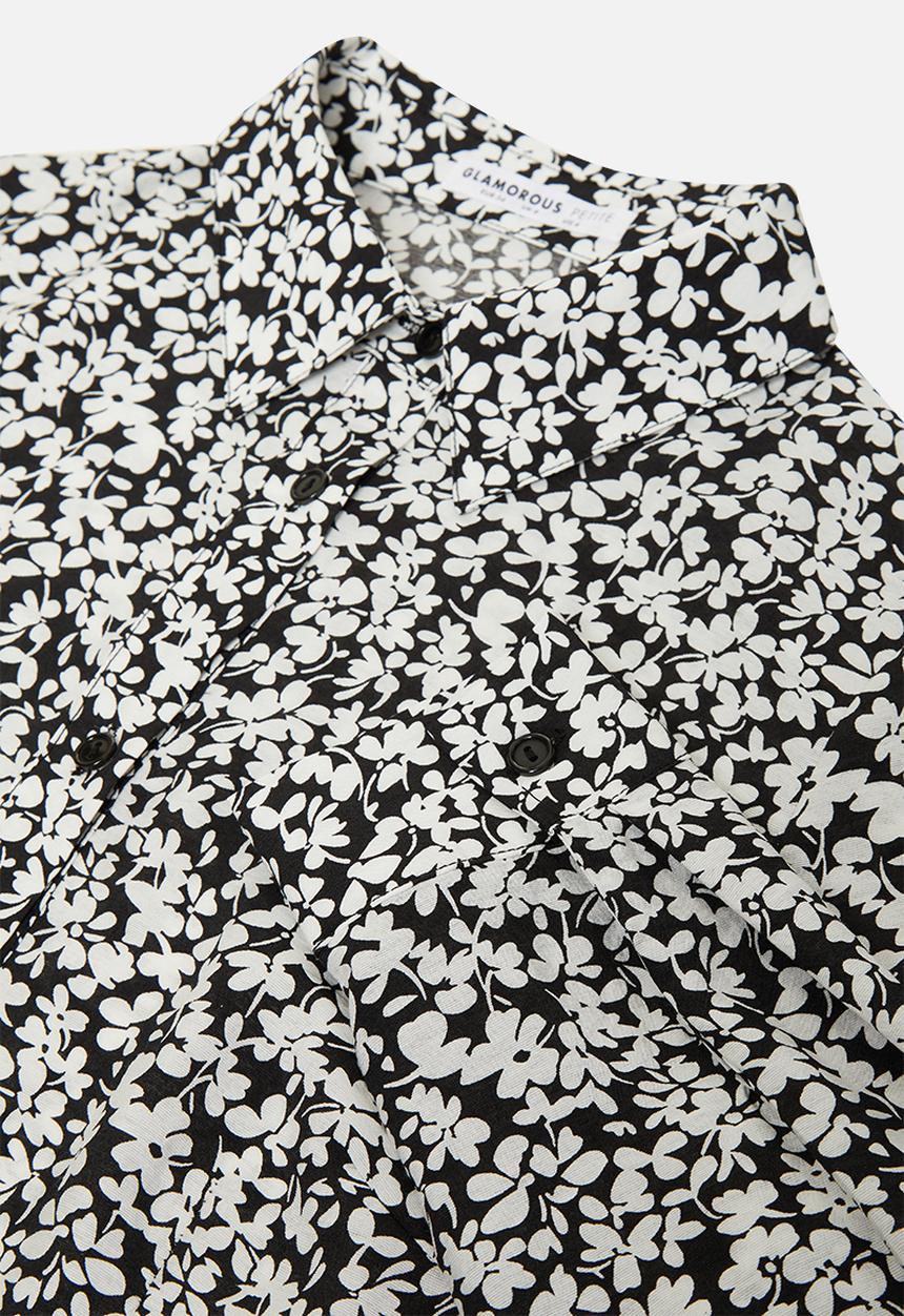 Glamorous - Petite mini dalmation tunic - black & white
