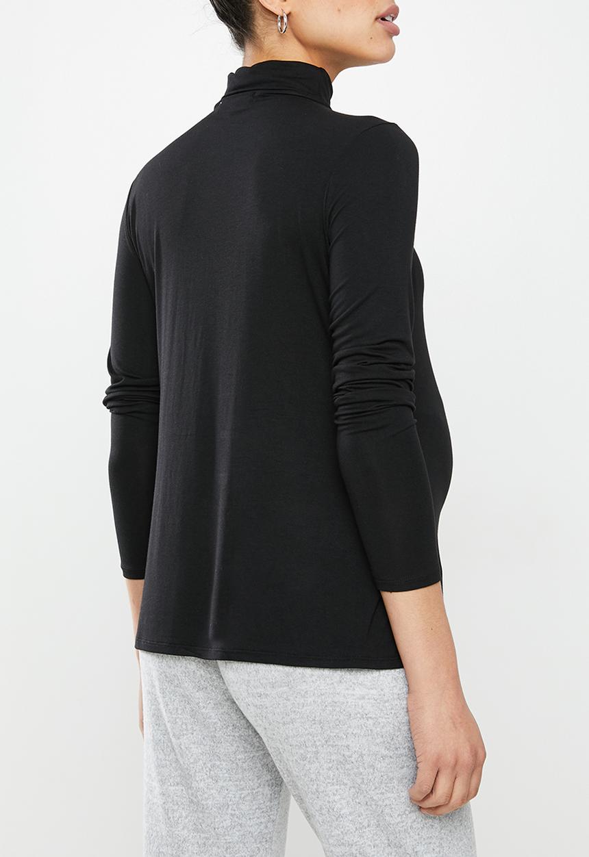 Superbalist - maternity long sleeve turtle neck top - black