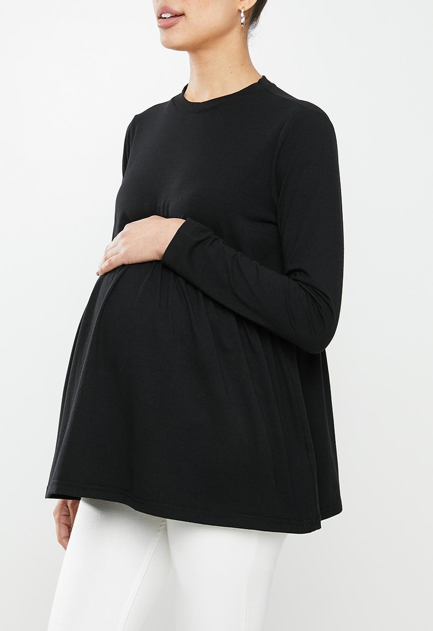 Superbalist - maternity baby doll sweater - black