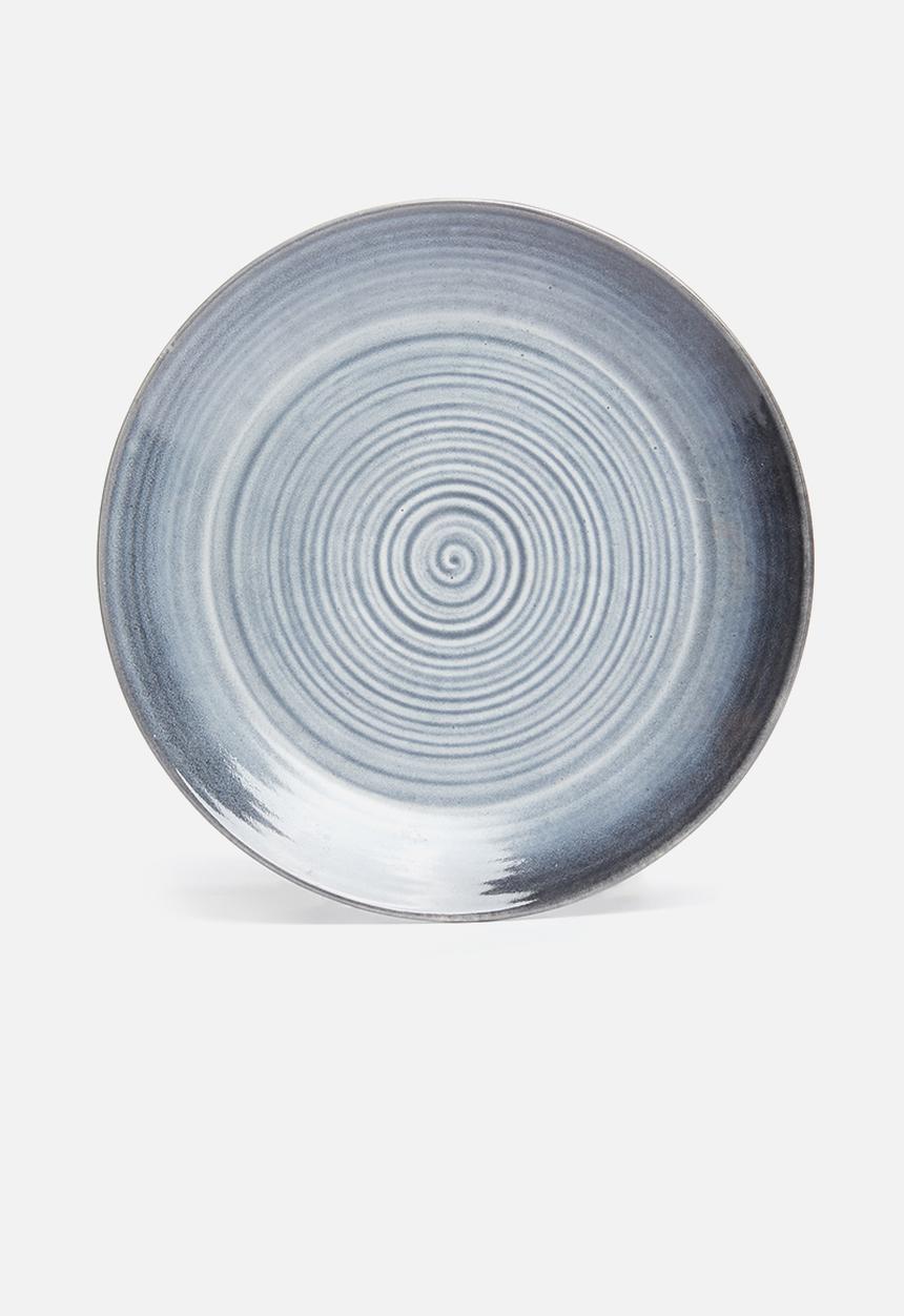 Sixth Floor - Swirl  dinner plate set of 4 - midnight