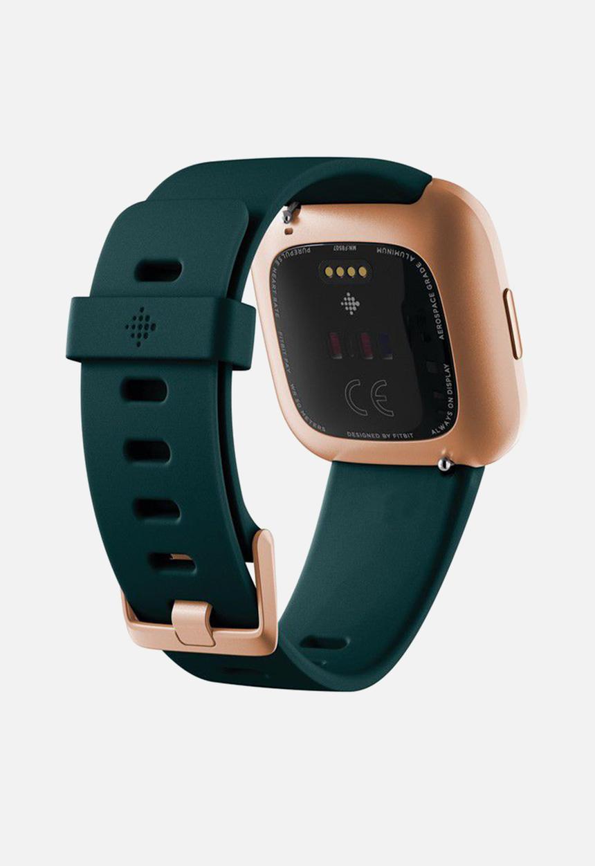 Fitbit - Fitbit versa 2 - emerald/copper rose
