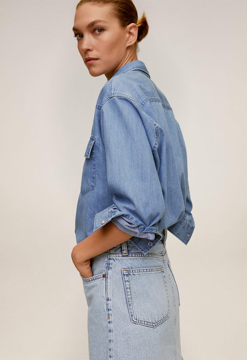MANGO - Skirt monica - blue