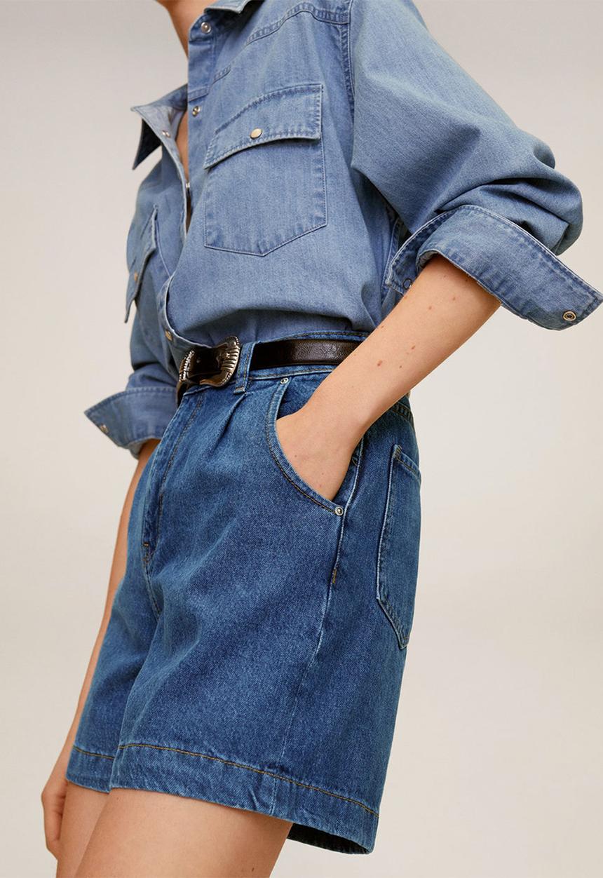 MANGO - Shorts regina - blue