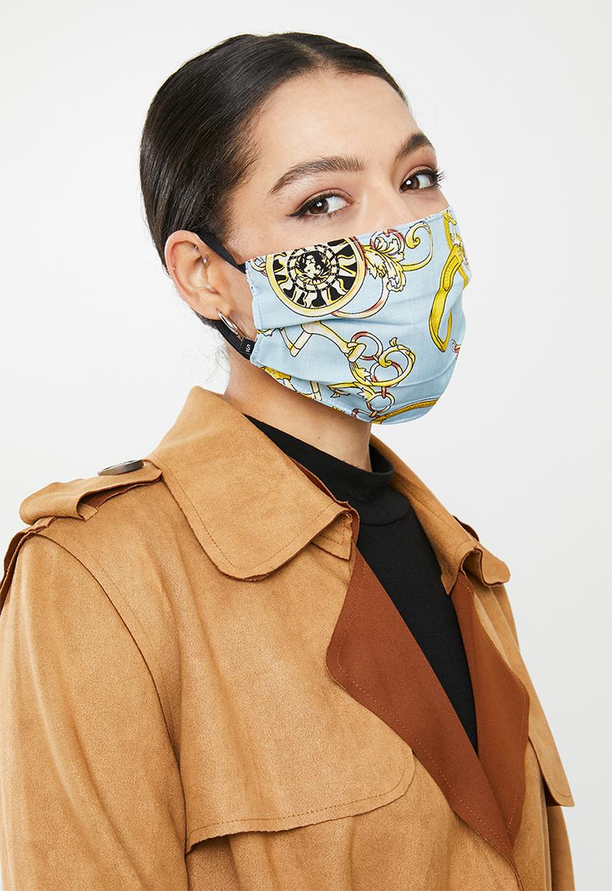 Superbalist - Vintage chain and black mask pack - black & blue