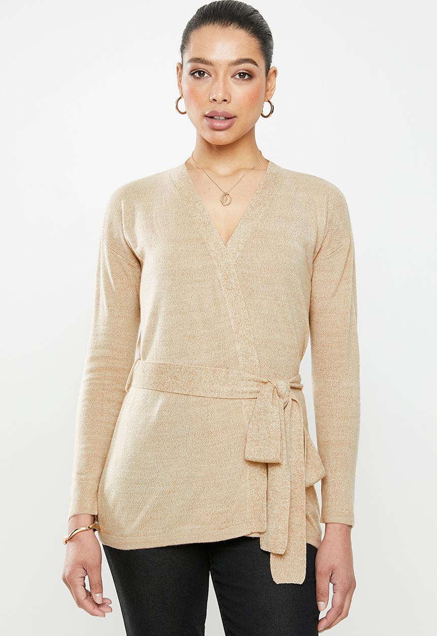 edit - Wrap cardigan - brown 