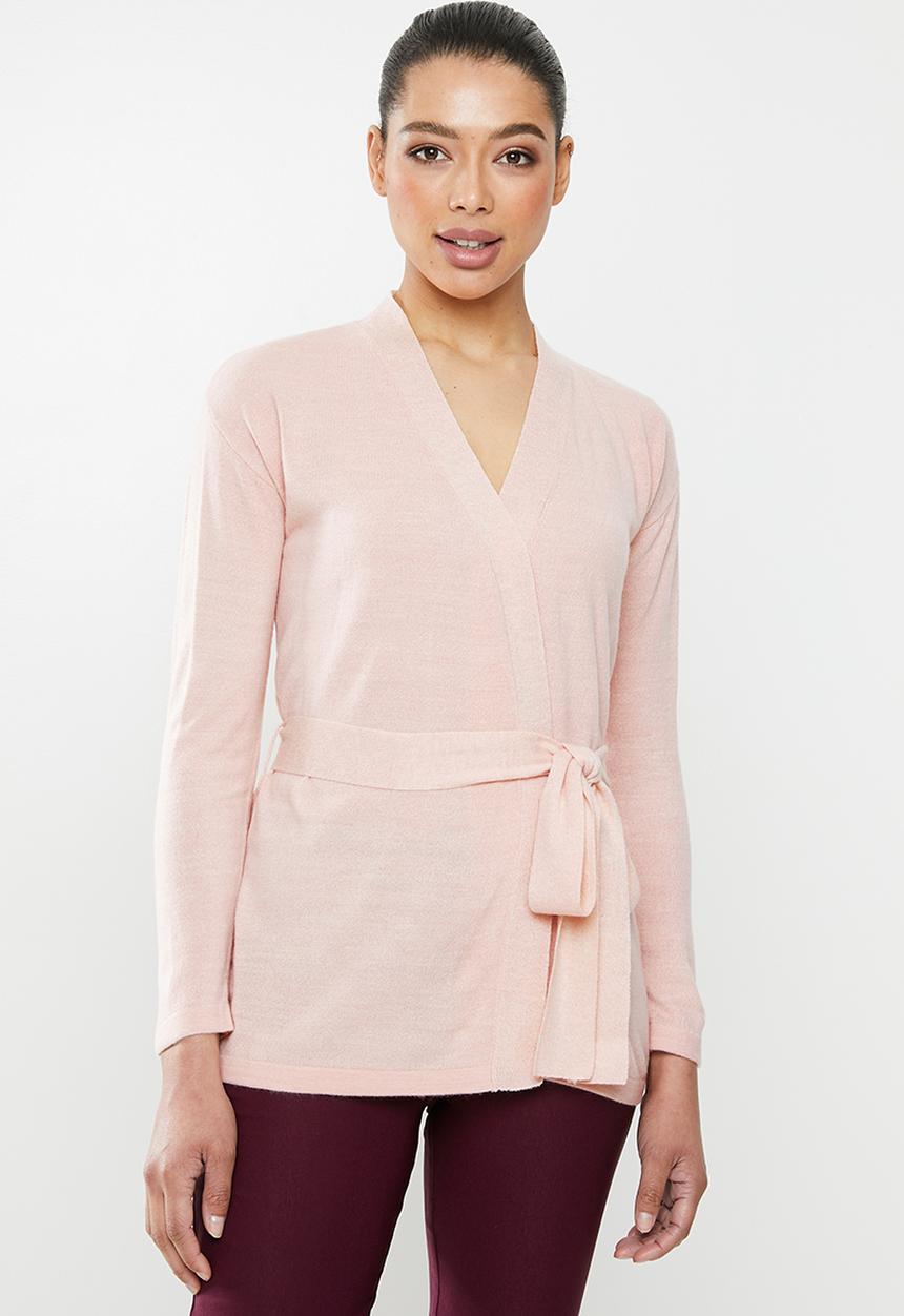 edit - Wrap cardigan - dusty pink