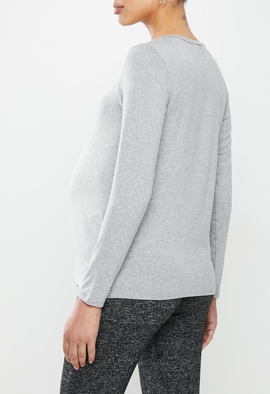 Superbalist - Maternity 2 pack long sleeve crew neck - black & grey