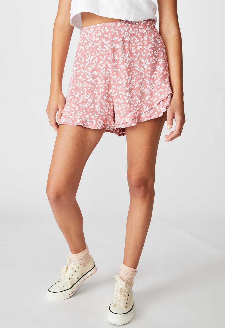 Cotton On - Fifi frill short - pink & white 