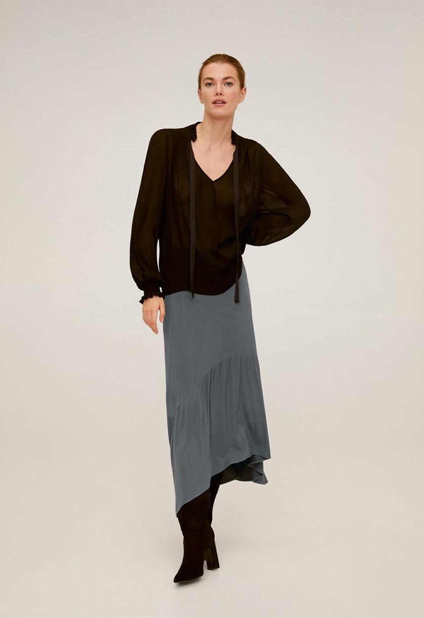 MANGO - Skirt reopri - grey