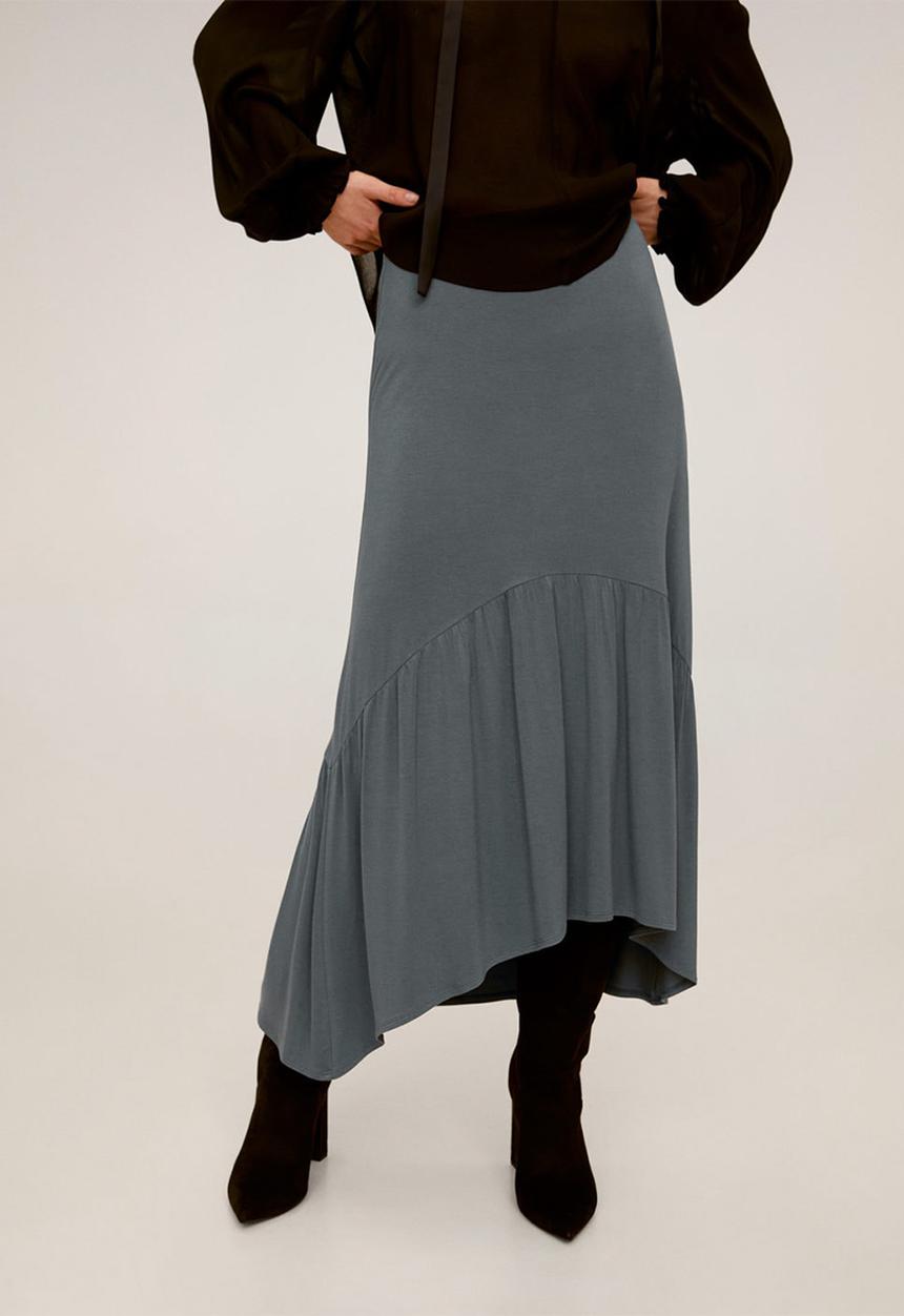 MANGO - Skirt reopri - grey