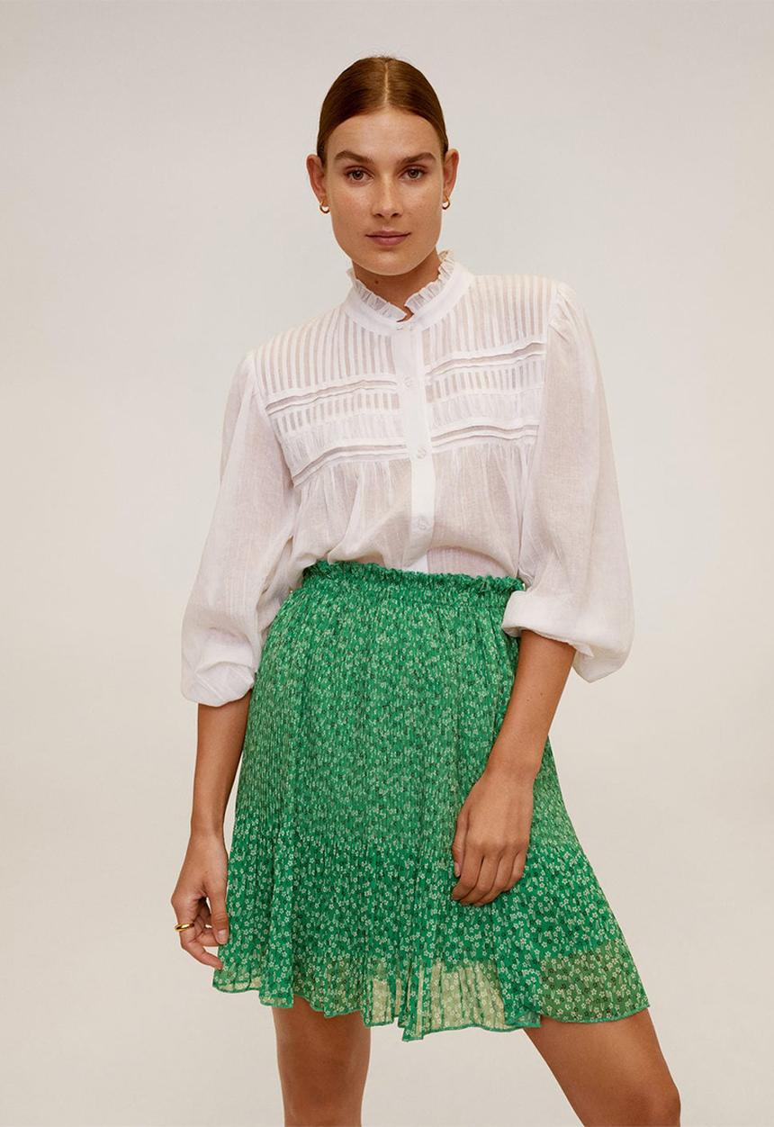 MANGO - Skirt mauri - green