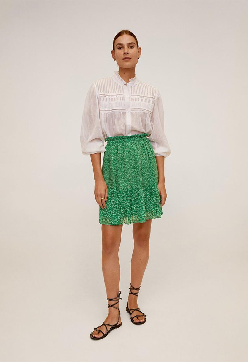 MANGO - Skirt mauri - green
