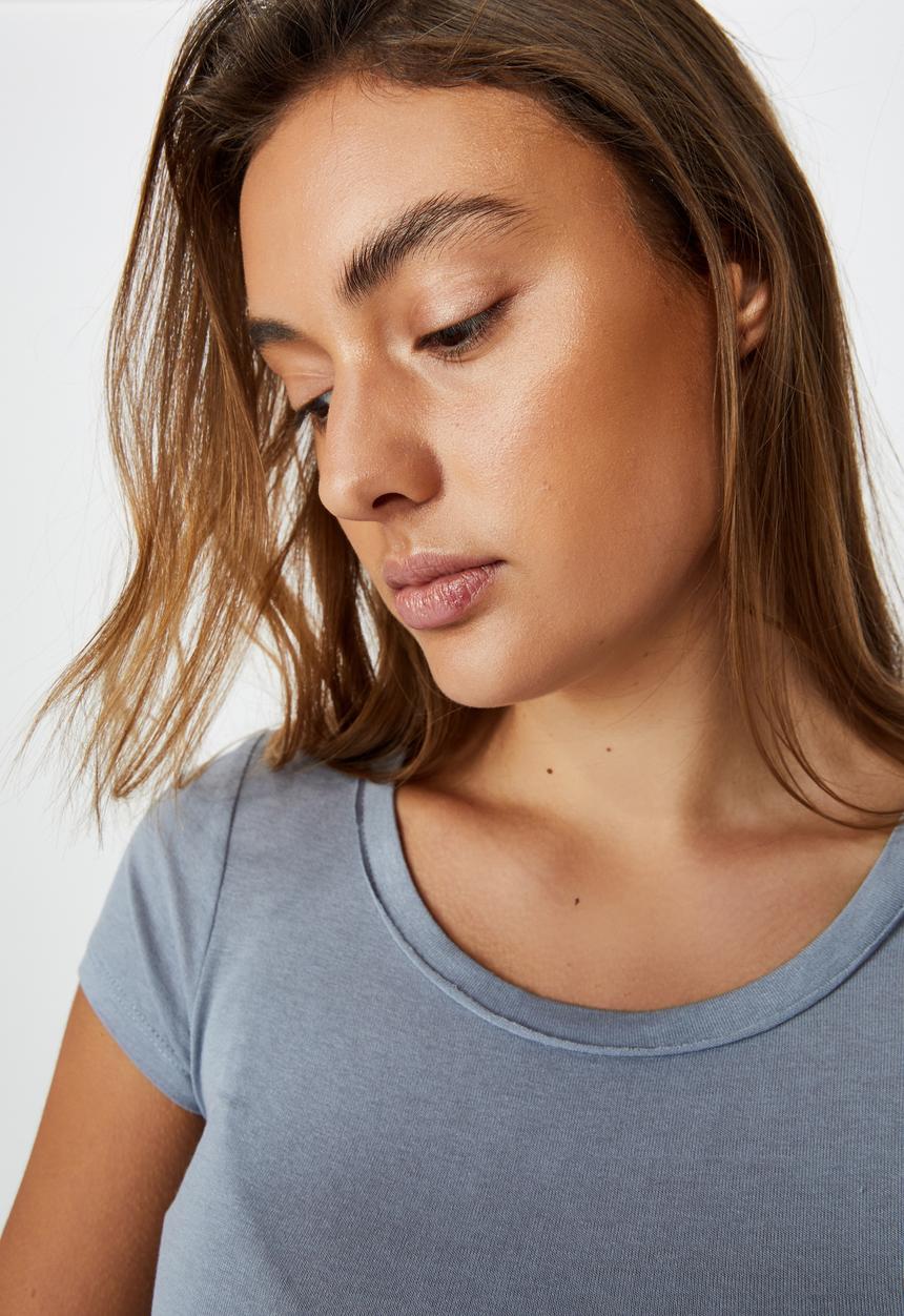 Cotton On - Sheer vintage scoop tee - sleet