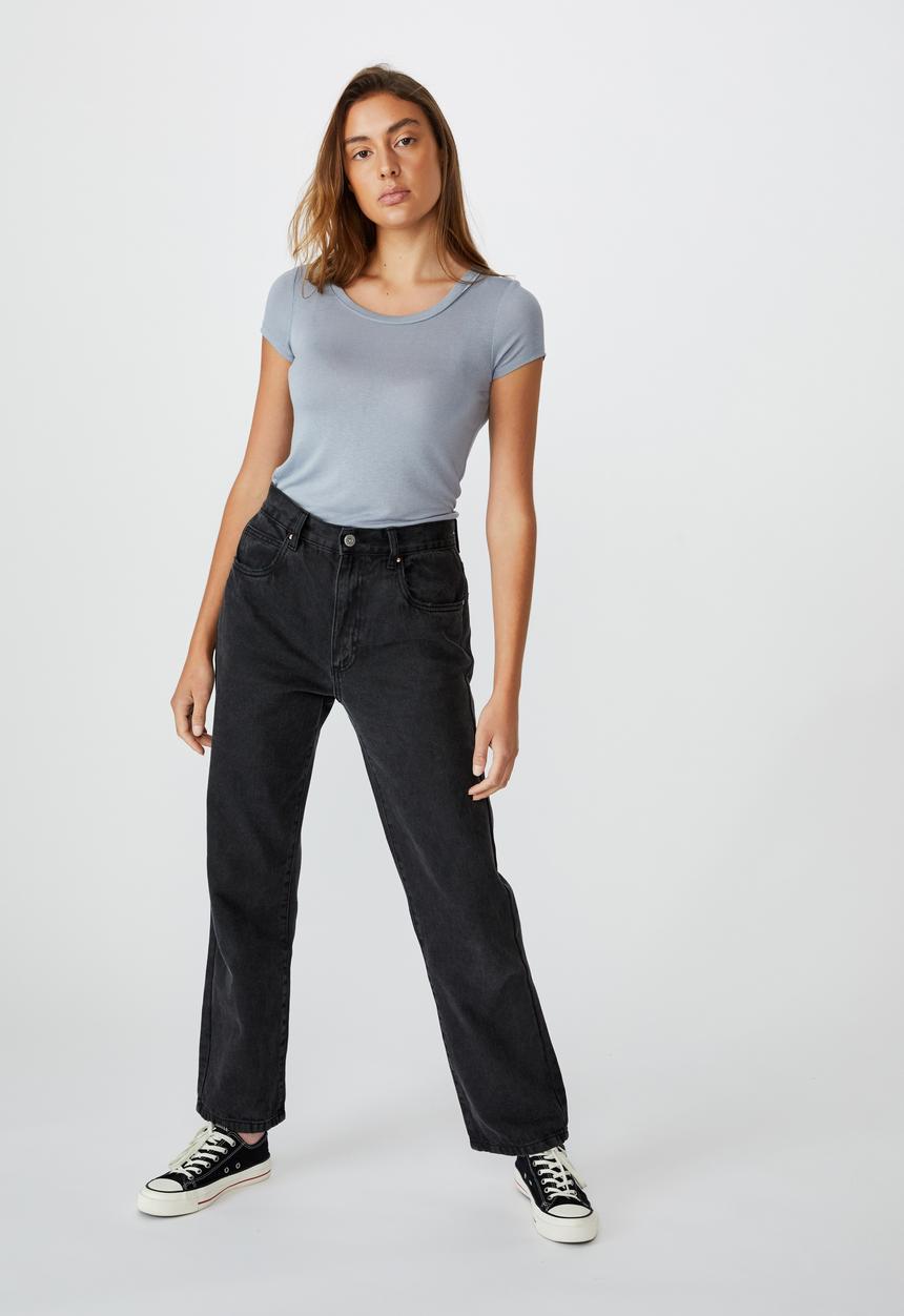 Cotton On - Sheer vintage scoop tee - sleet