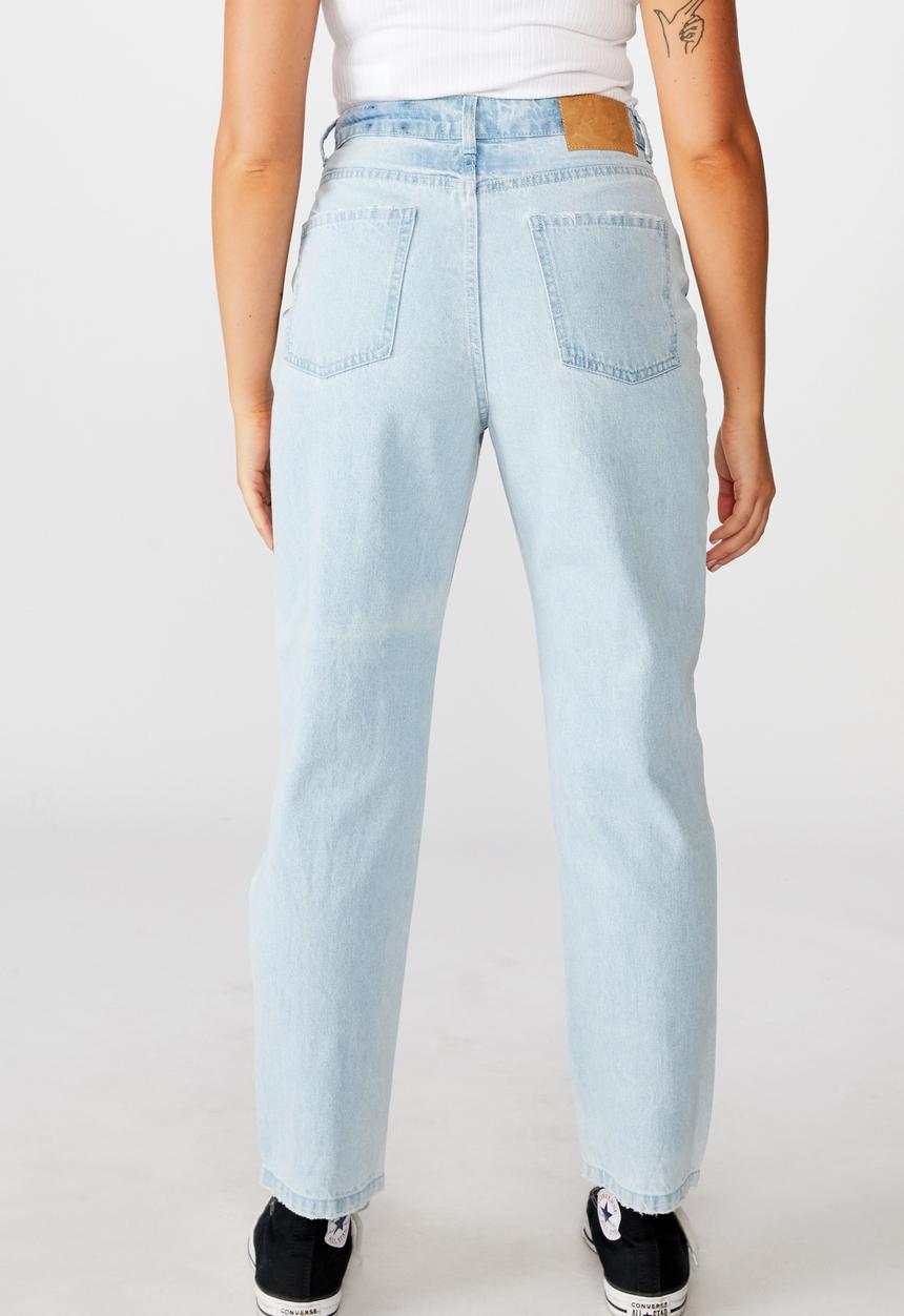Factorie - Ripped mom jean - blue