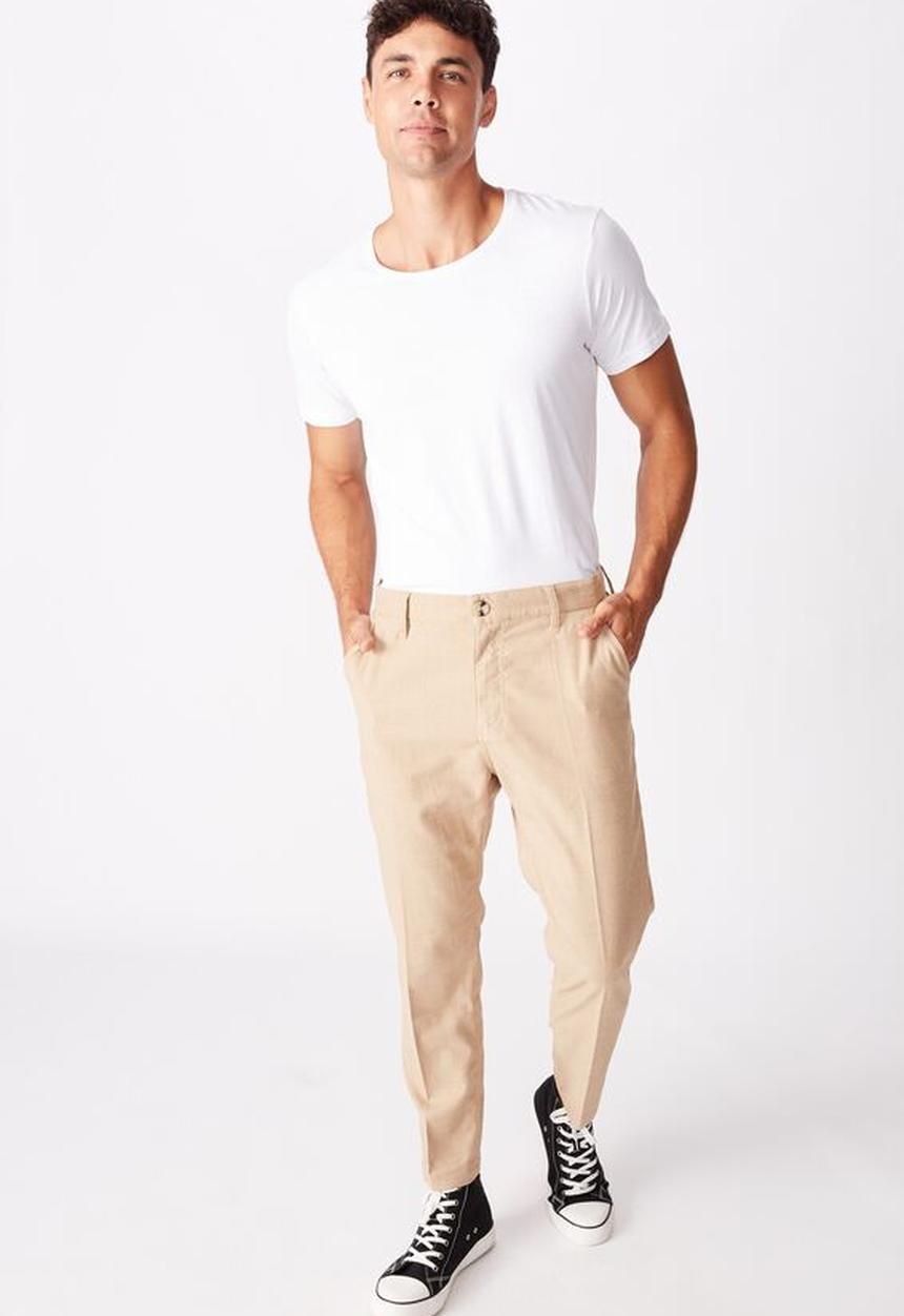 Cotton On - Oxford trouser - textured tan