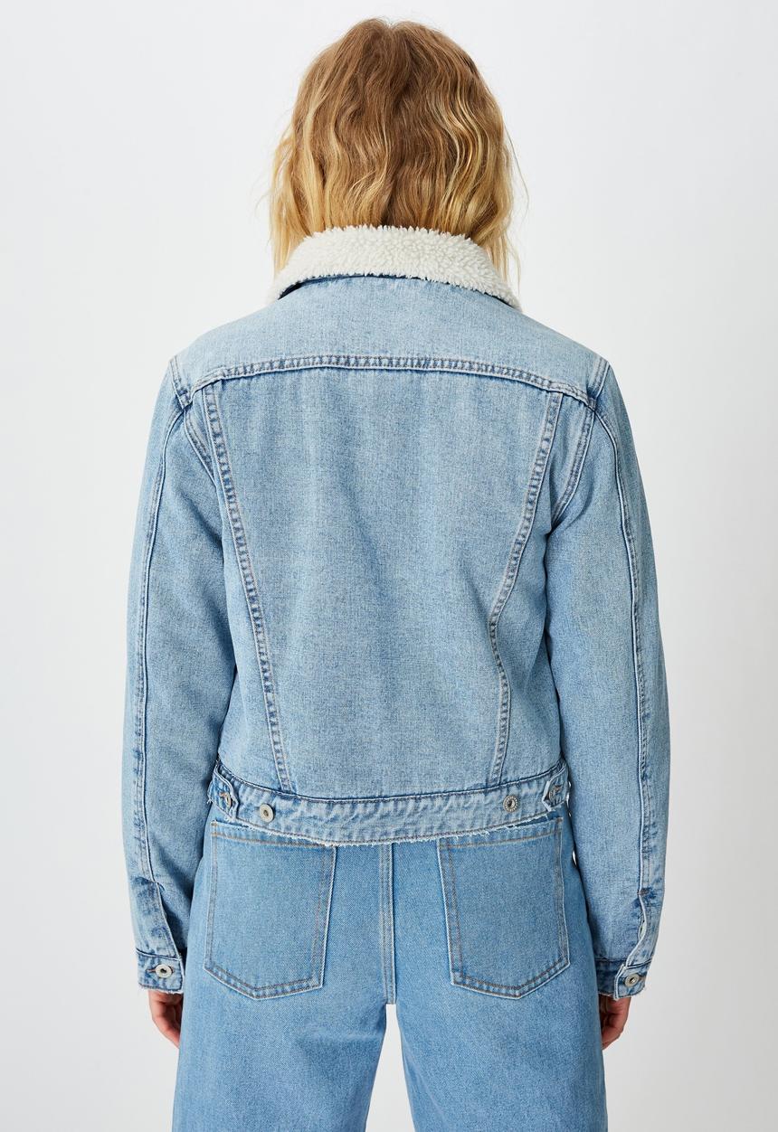 Factorie - Sherpa bomber jacket - vintage blue 
