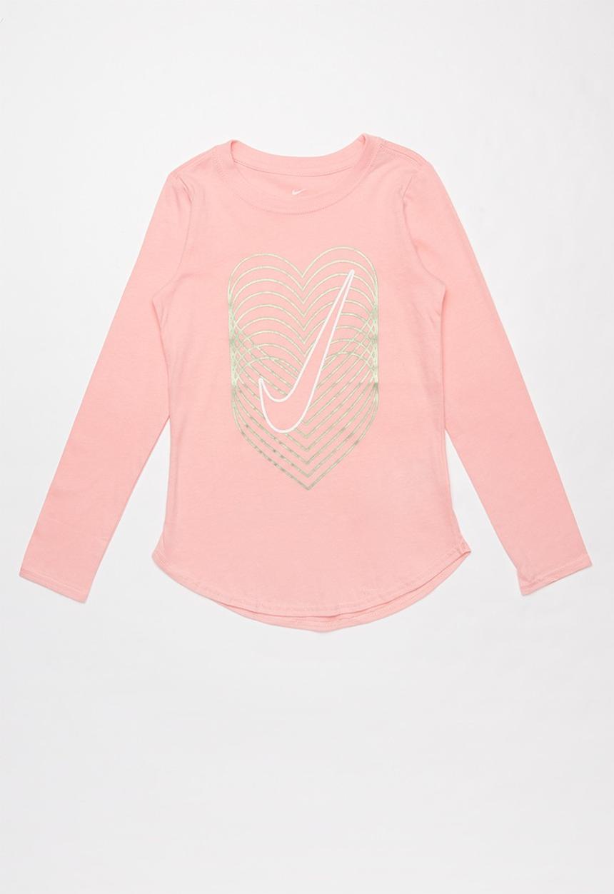Nike - Nike reverb heart graphic long sleeve - peach